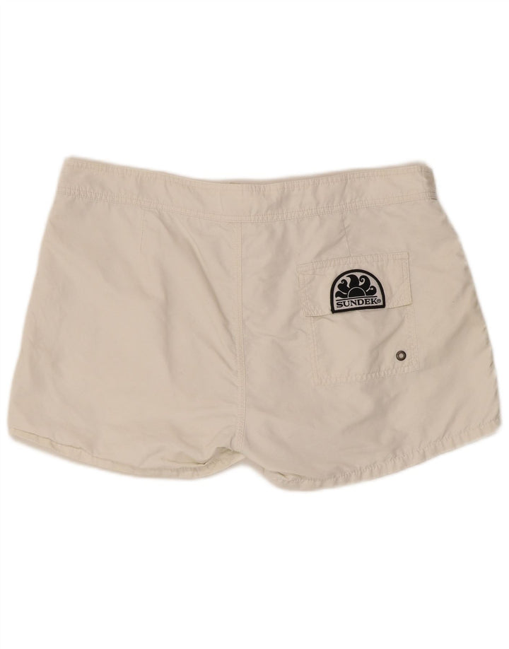 Sundek Pantaloni scurți de înot pentru bărbați, nailon, alb, mari
