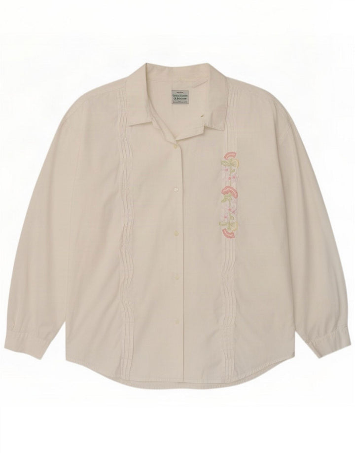 Benetton Cămașă pentru femei UK 14 Medium White Floral