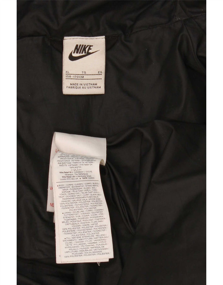 Jachetă căptușită cu glugă Nike pentru băieți 13-14 ani XL poliester negru