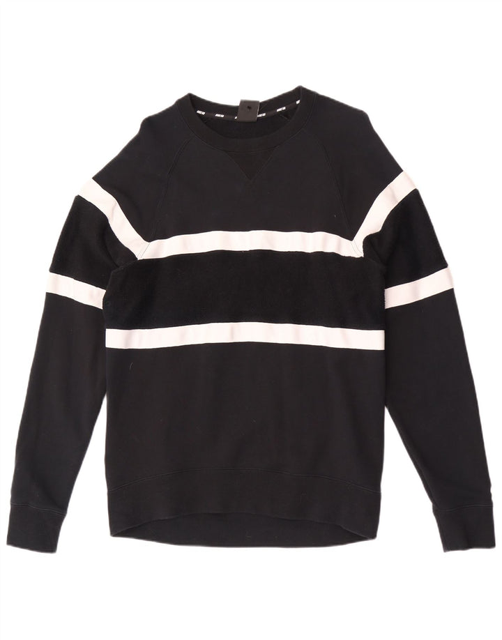 Pulover Nike pentru bărbați, bumbac color bloc negru mediu