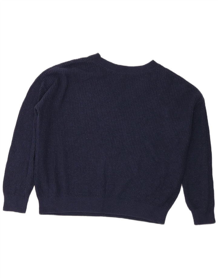 Pulover pentru femei Marks & Spencer cu decolteu în V UK 14 Medium Bleumarin