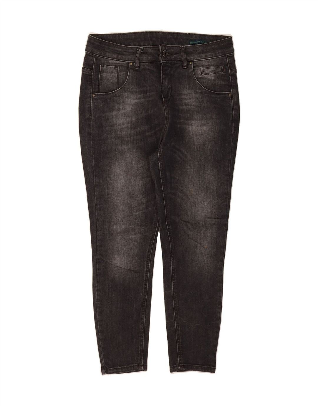 BENETTON Womens Skinny Jeans W26 L24 Grey Vintage Benetton and Second-Hand Benetton from Messina Hembry 