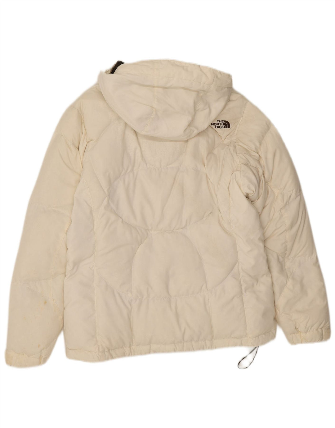 Jachetă căptușită cu glugă The North Face pentru femei UK 14 Medium White Nylon