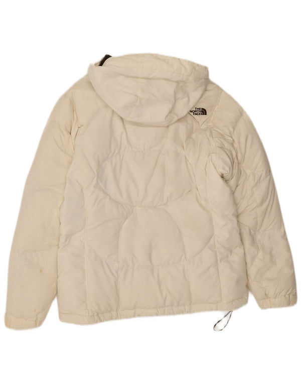 Jachetă căptușită cu glugă The North Face pentru femei UK 14 Medium White Nylon