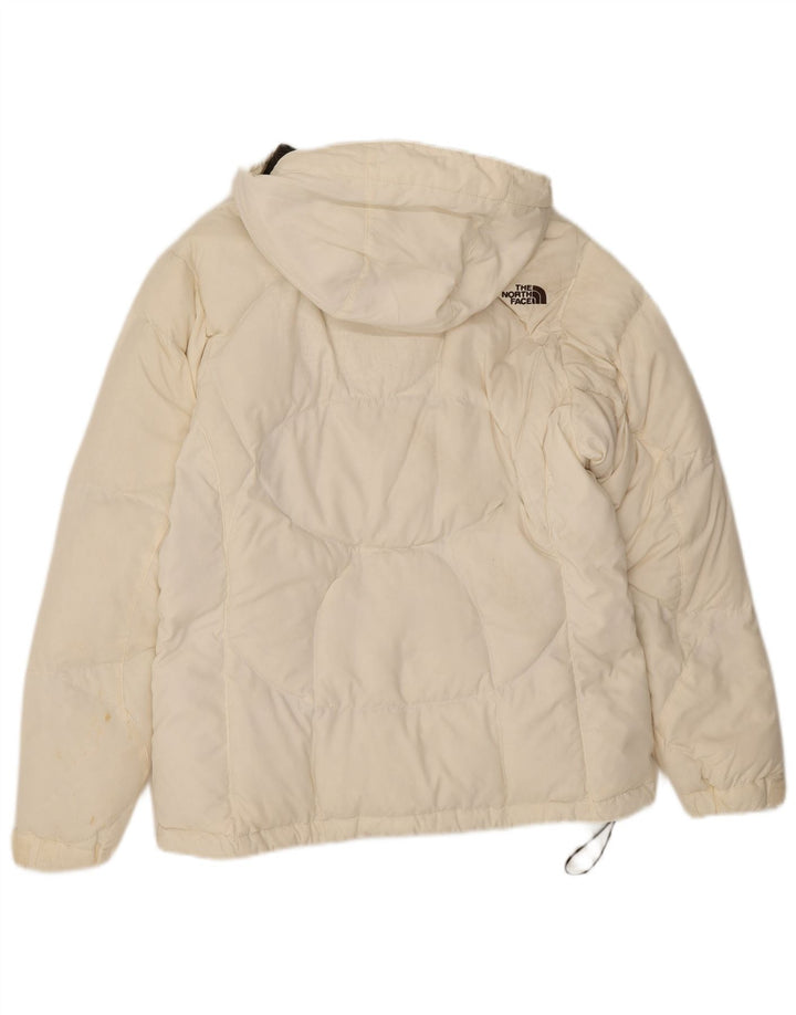 Jachetă căptușită cu glugă The North Face pentru femei UK 14 Medium White Nylon