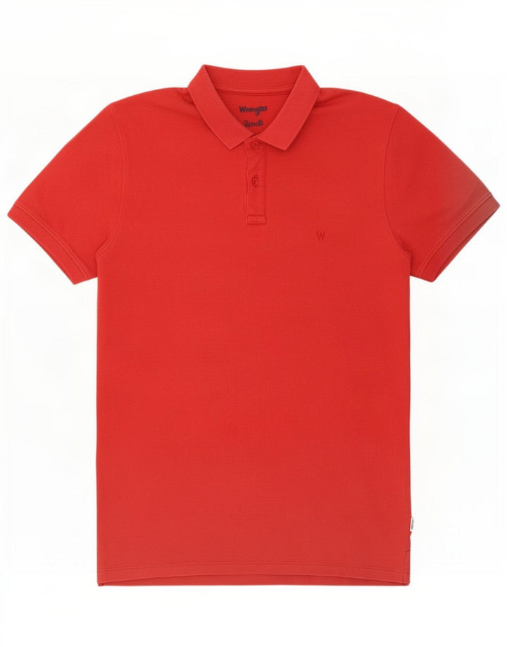 Tricou polo Wrangler pentru bărbați, bumbac roșu mediu