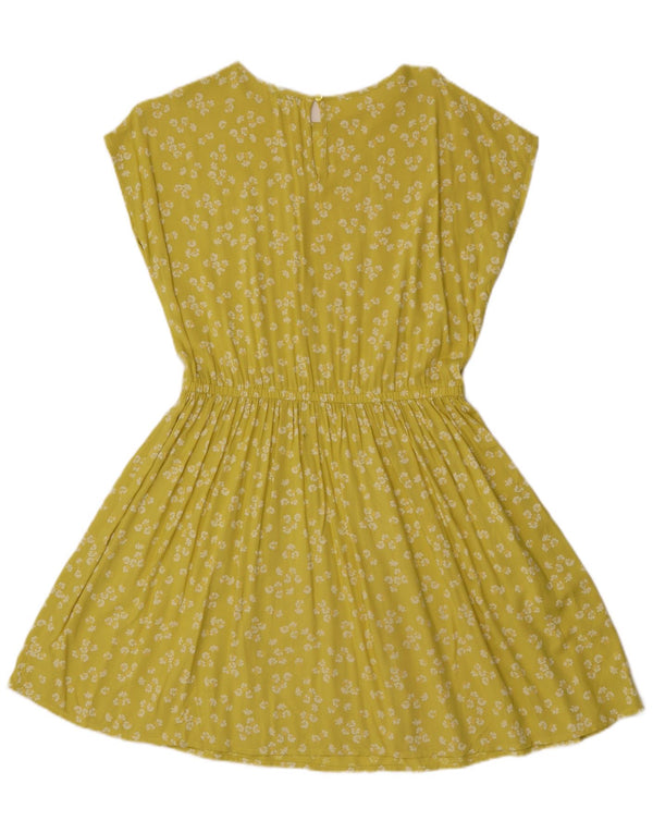 Rochie A-Line Benetton pentru femei UK 14 Medium Galben Floral