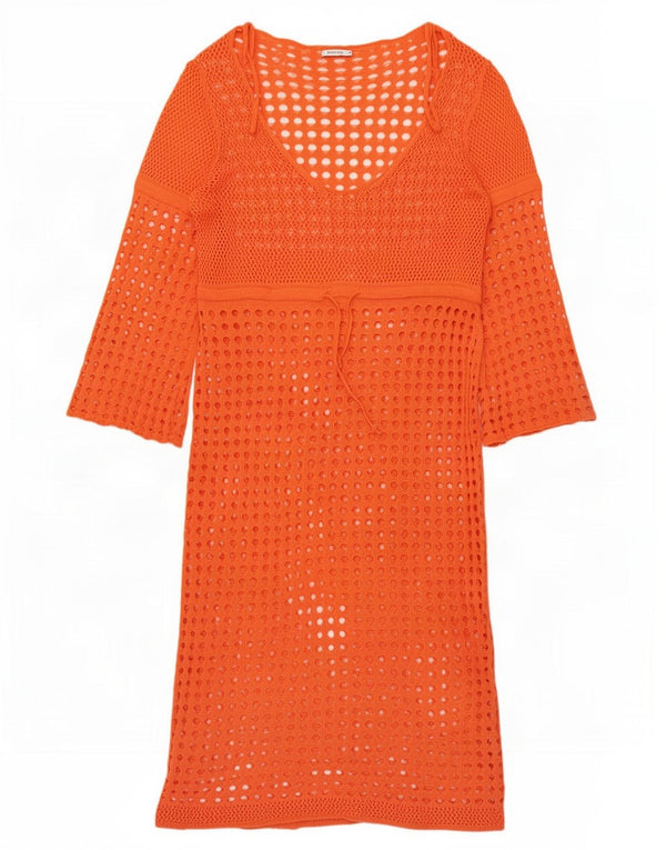 Rochie oversize din croșetat pentru femei Zara UK 16 mare portocaliu