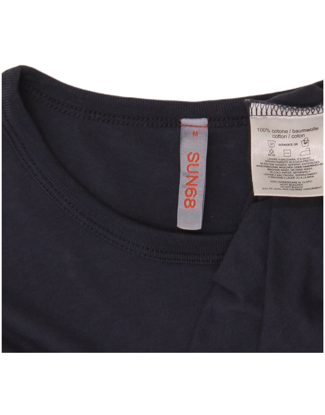 SUN68 Tricou Bărbați Top Mediu Bleumarin Bumbac
