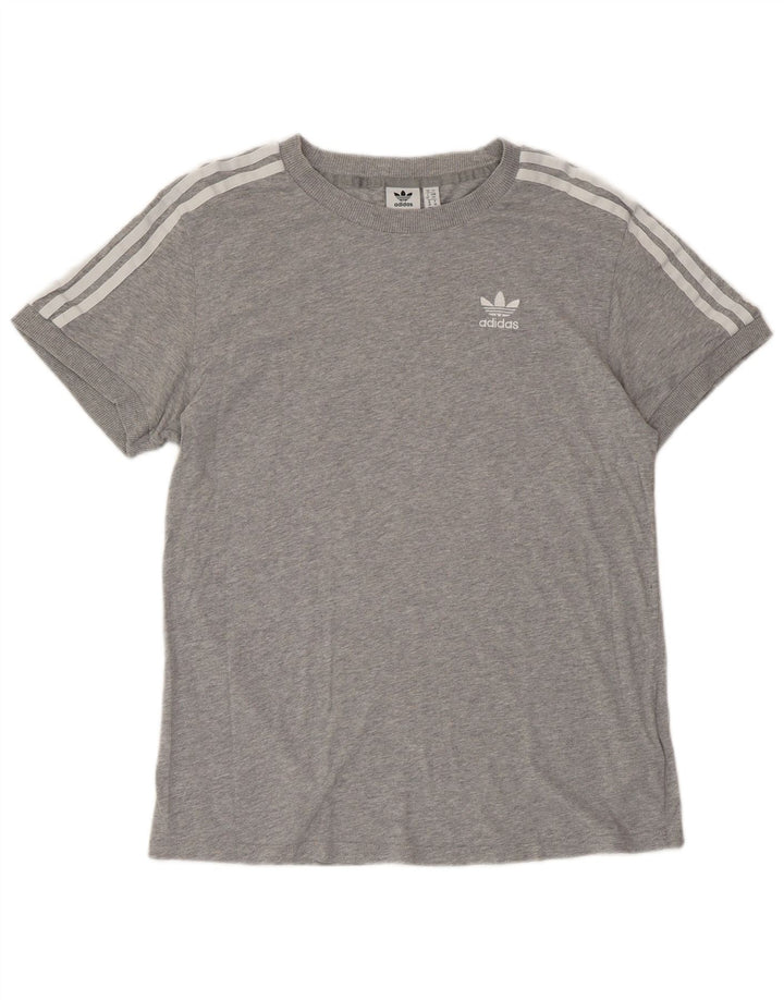 Tricou supradimensionat pentru femei ADIDAS UK 10 mic bumbac gri