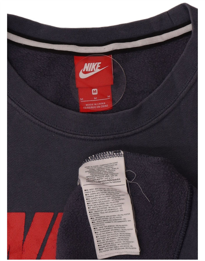 Hanorac grafic pentru bărbați Nike Pulover Medium Blue Colorblock Bumbac