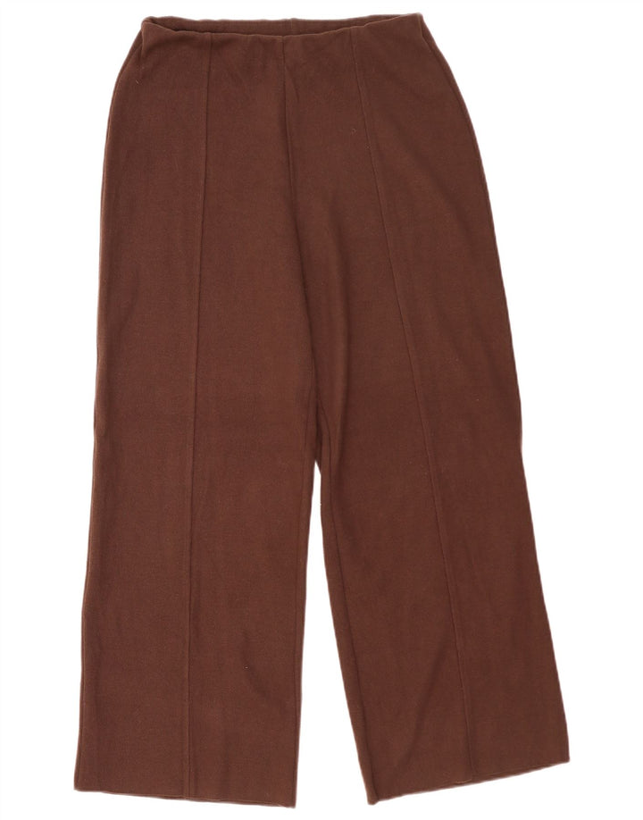 Pantaloni de trening din tricot Zara pentru femei UK 14 Poliester maro mediu