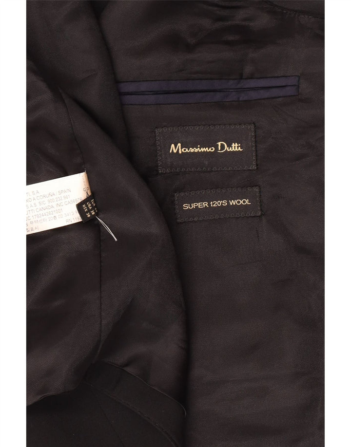 Vestă Massimo Dutti Bărbați EU 48 Lână Neagră Medie