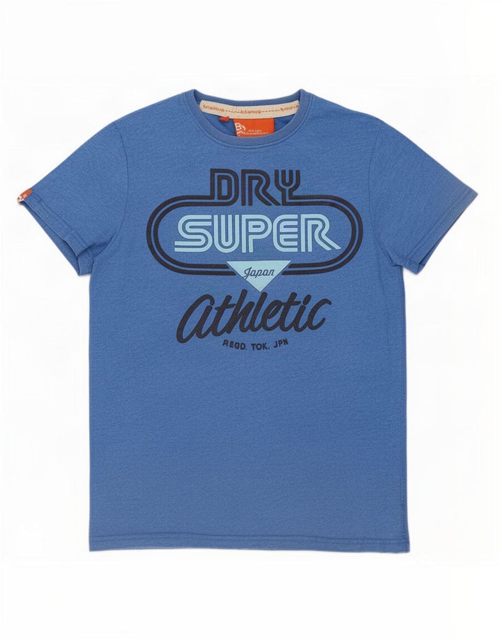 Tricou grafic pentru bărbați Superdry Top Medium Blue Poliester