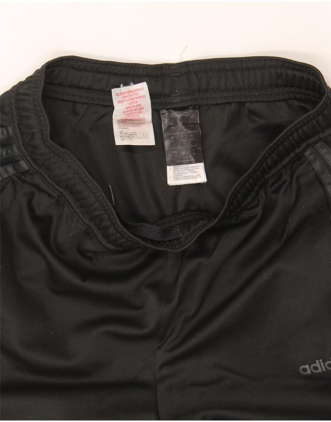 ADIDAS Boys Tracksuit Trousers 13-14 Years  Black Polyester Vintage Adidas and Second-Hand Adidas from Messina Hembry 