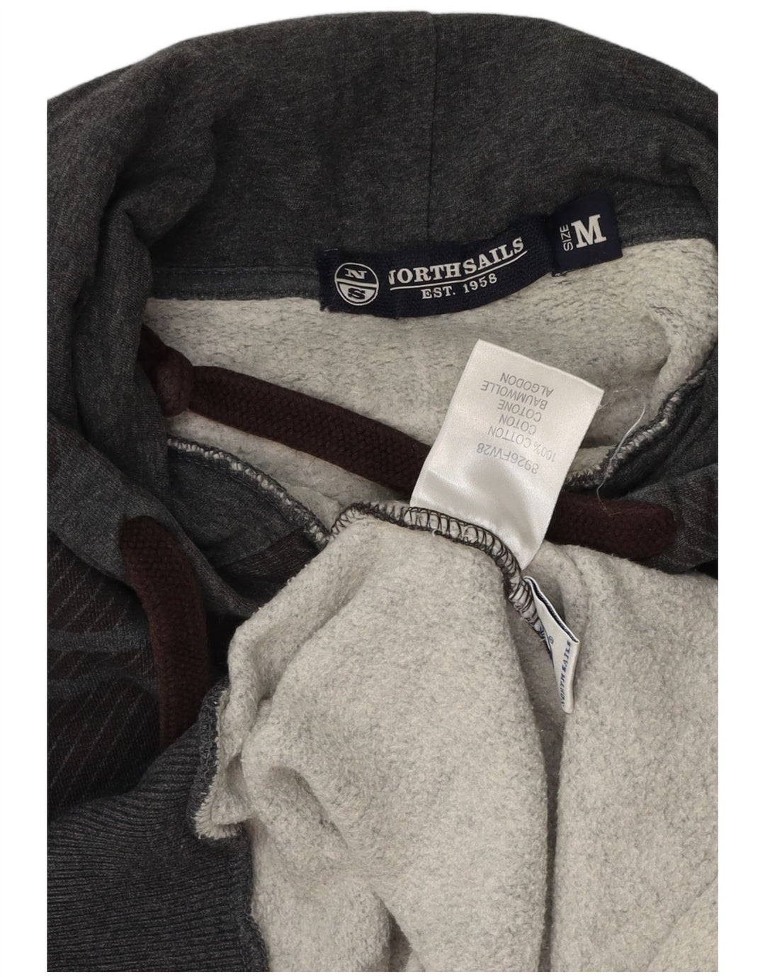 Jumper North Sails pentru bărbați, bumbac carouri, gri mediu