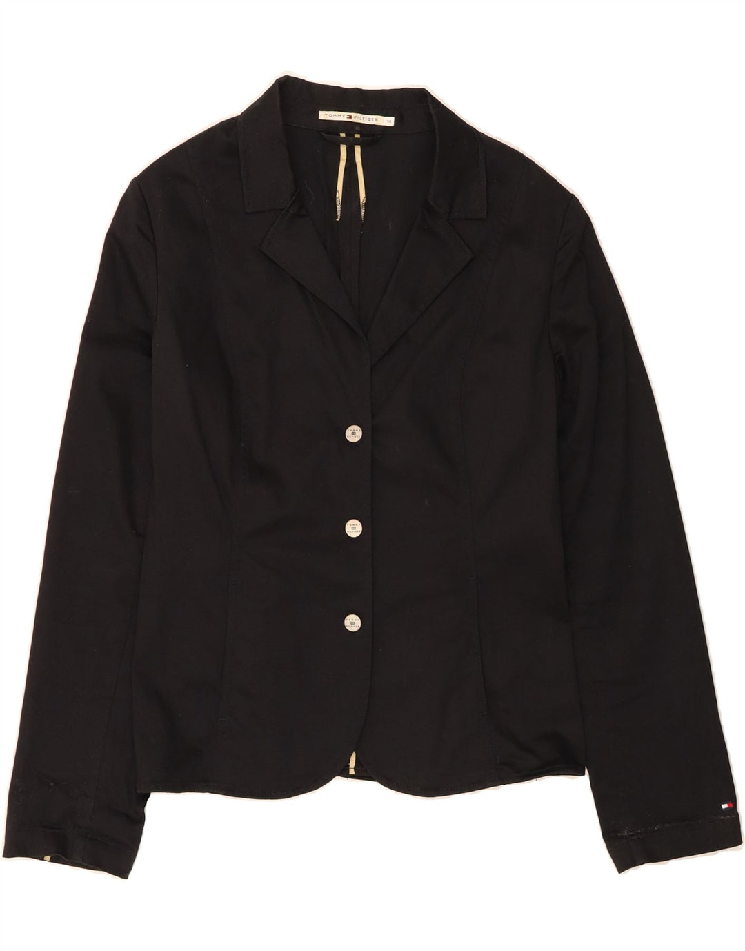 TOMMY HILFIGER Girls 3 Button Blazer Jacket 13-14 Years Black Cotton Vintage Tommy Hilfiger and Second-Hand Tommy Hilfiger from Messina Hembry 
