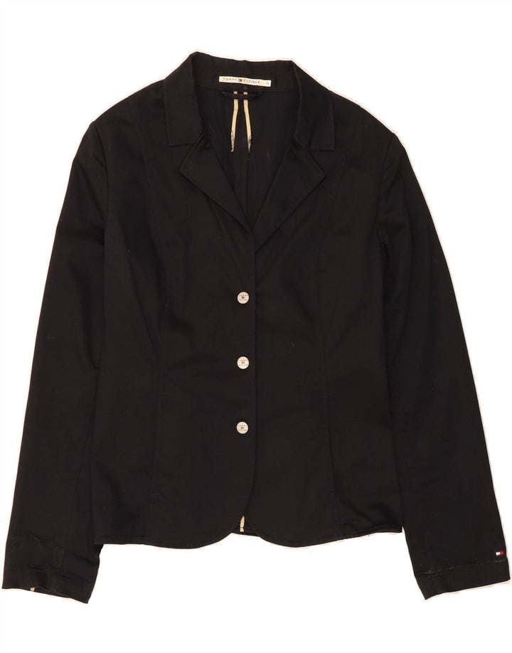 TOMMY HILFIGER Girls 3 Button Blazer Jacket 13-14 Years Black Cotton Vintage Tommy Hilfiger and Second-Hand Tommy Hilfiger from Messina Hembry 