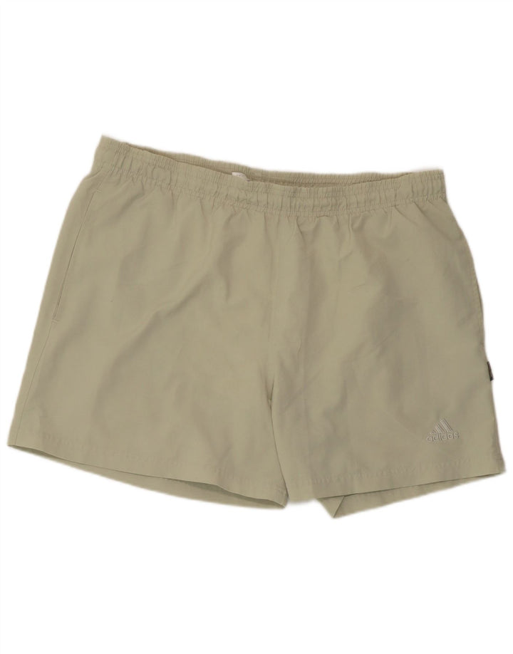 Pantaloni scurți sport Adidas pentru bărbați, mari, kaki, poliester