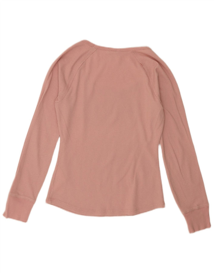 Guess Top grafic pentru femei cu mânecă lungă UK 14, mare, roz, poliester