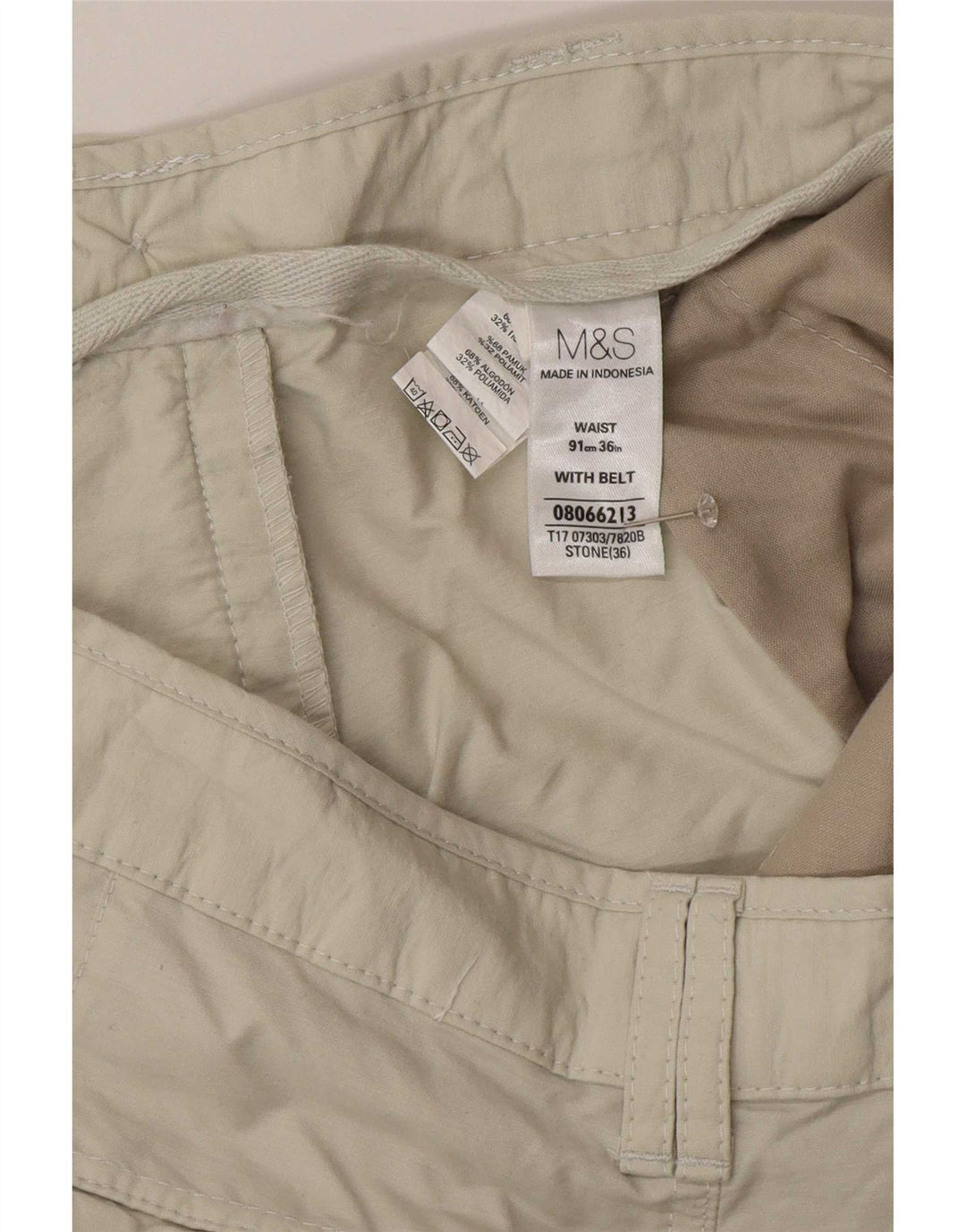 Bermude pentru bărbați Marks & Spencer Cargo W36 Large Beige Bumbac