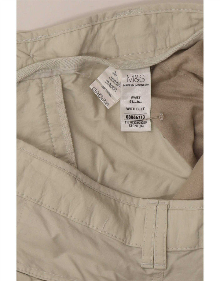 Bermude pentru bărbați Marks & Spencer Cargo W36 Large Beige Bumbac