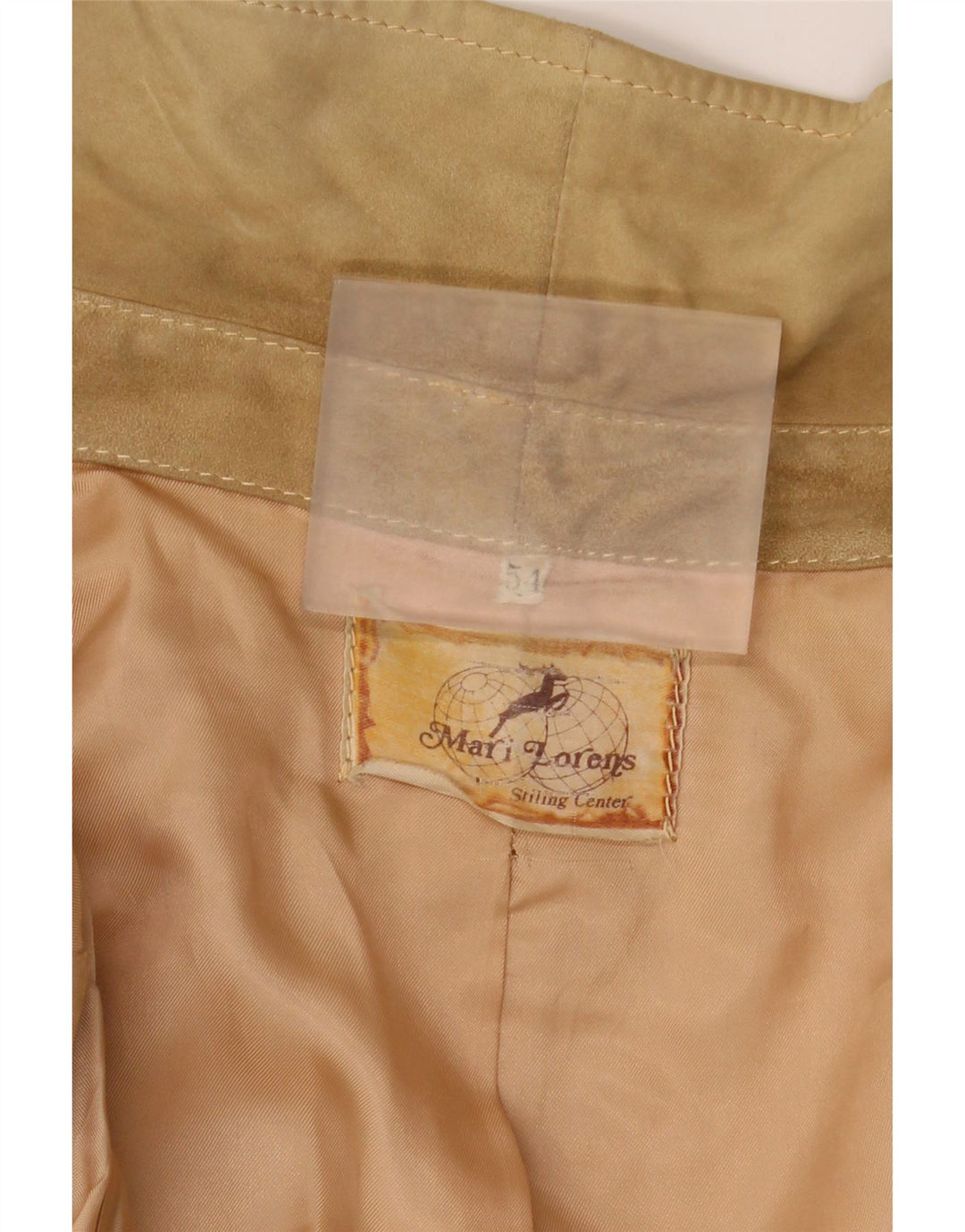 Bomber vintage pentru bărbați din piele intoarsa UK 38 Bej mediu