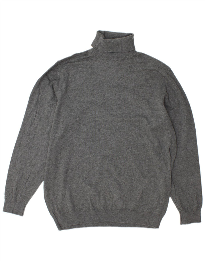 Pulover pentru femei cu gât rulat Zara UK 16 mare, gri, viscoză