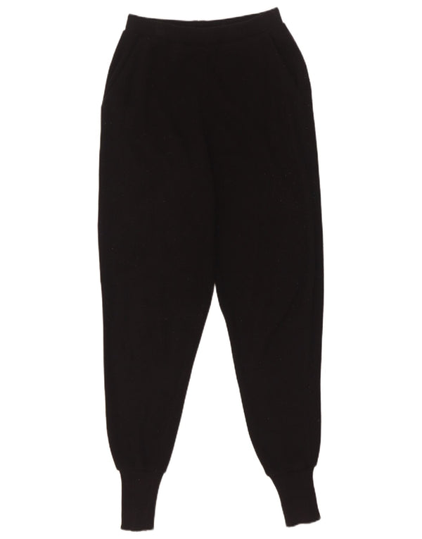 Pantaloni de trening din tricot pentru femei Zara Pantaloni de jogging UK 10 Mic Negru