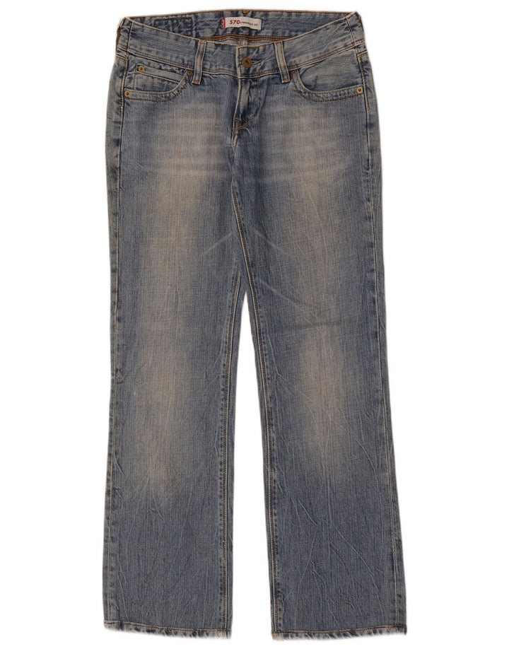 Blugi drepti pentru femei Levi's 570 W28 L30 Bumbac albastru