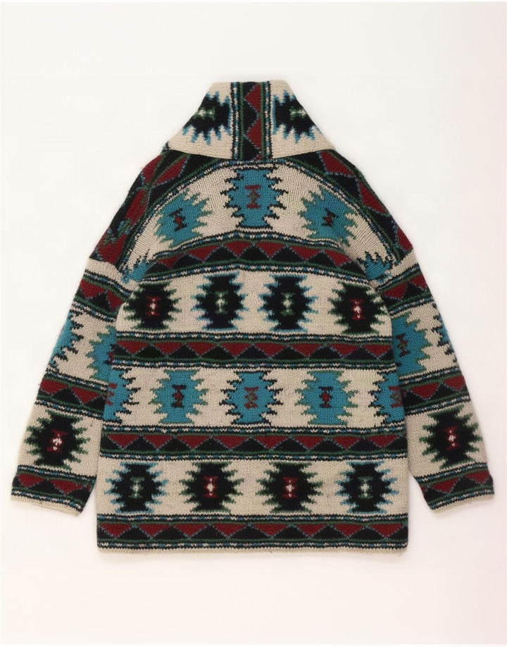 Pulover Cardigan Vintage pentru bărbați Mediu Multicolor Geometric Aztec