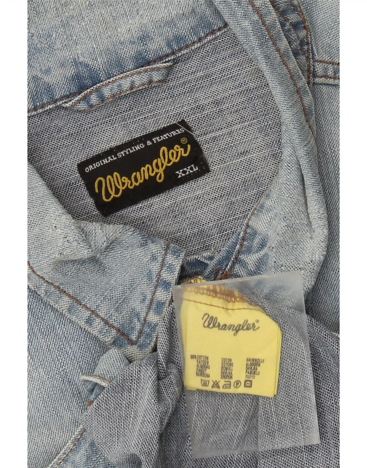 Jachetă de blugi pentru bărbați Wrangler UK 44 2XL Bumbac albastru