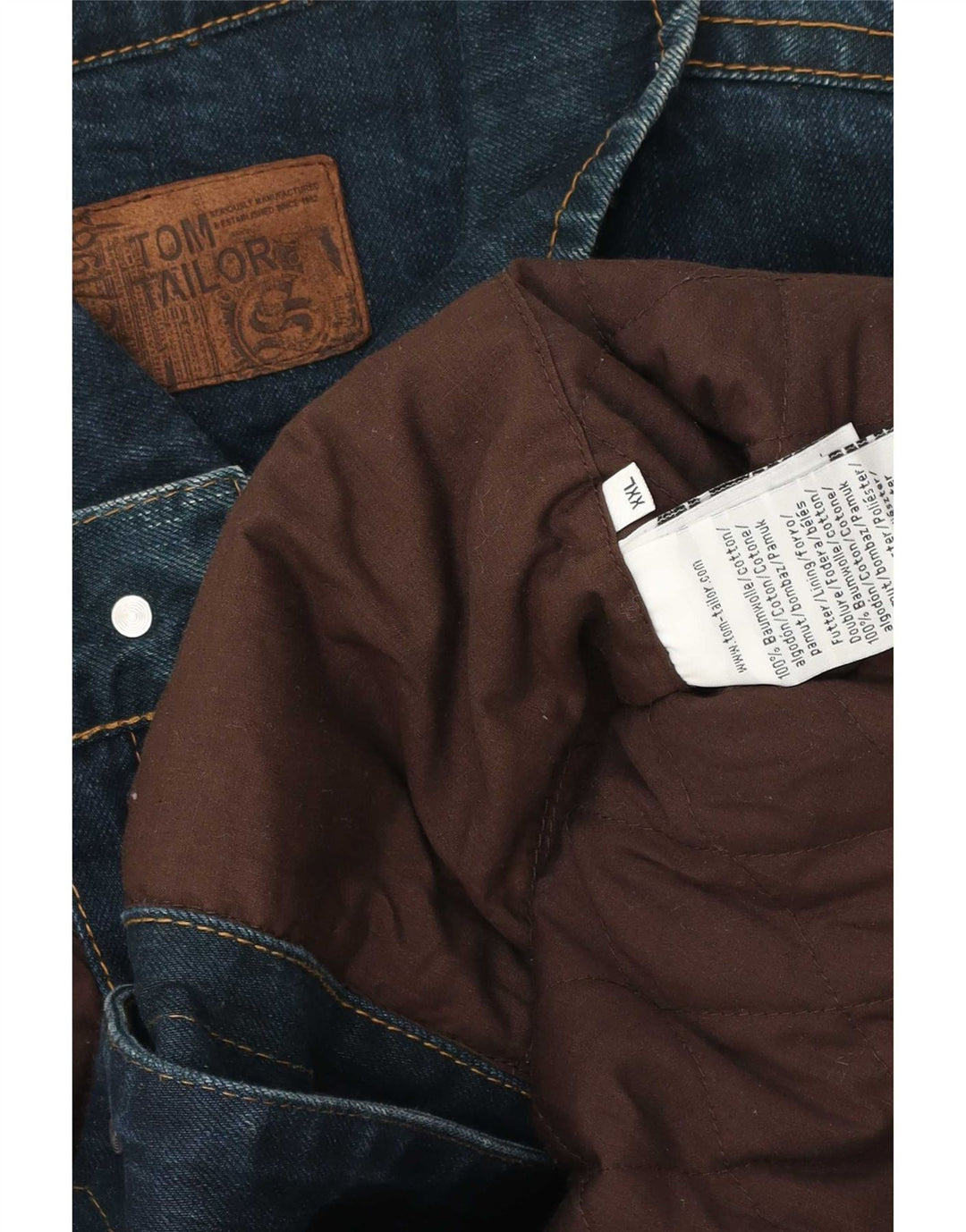 Jachetă de blugi pentru bărbați Tom Tailor UK 44 2XL Bumbac albastru