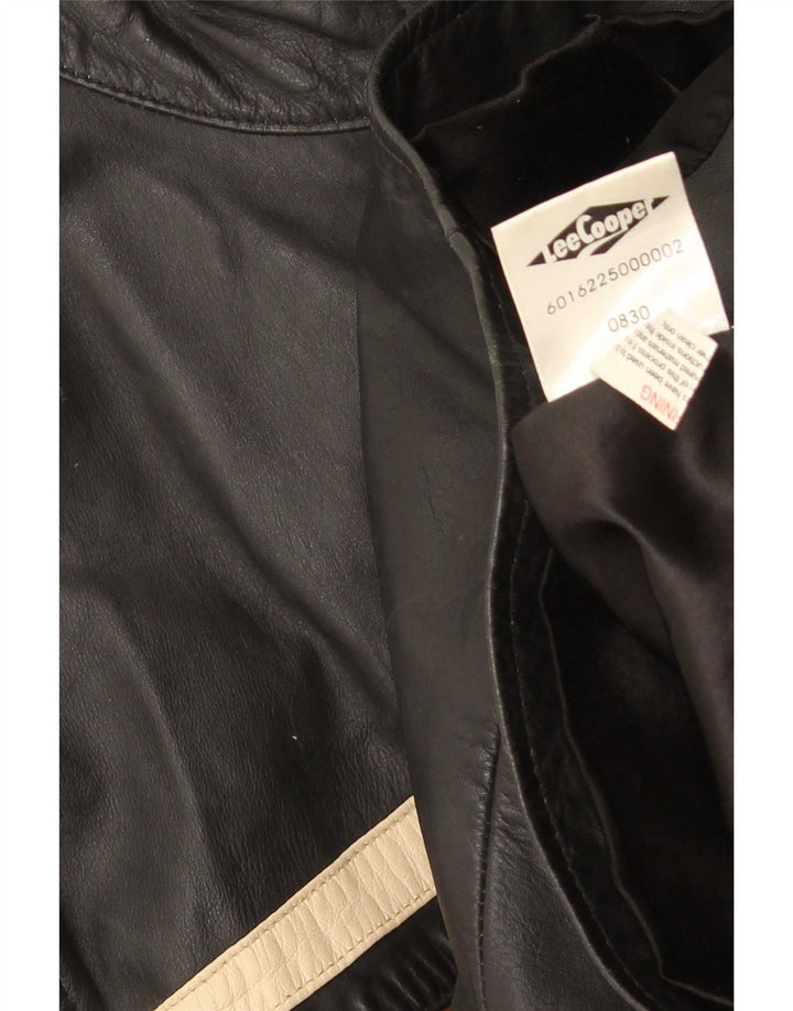 Jachetă de piele pentru bărbați Lee Cooper UK 38 Medium Black Dunge