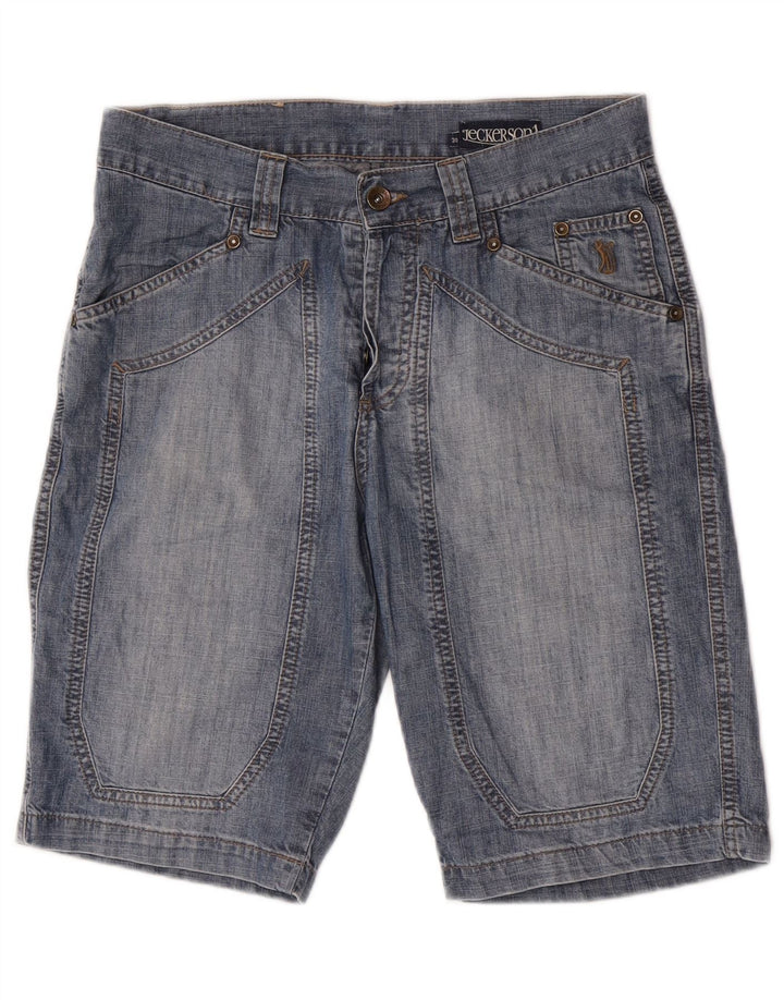 Pantaloni scurți din denim pentru bărbați Jeckerson W30, bumbac albastru mediu