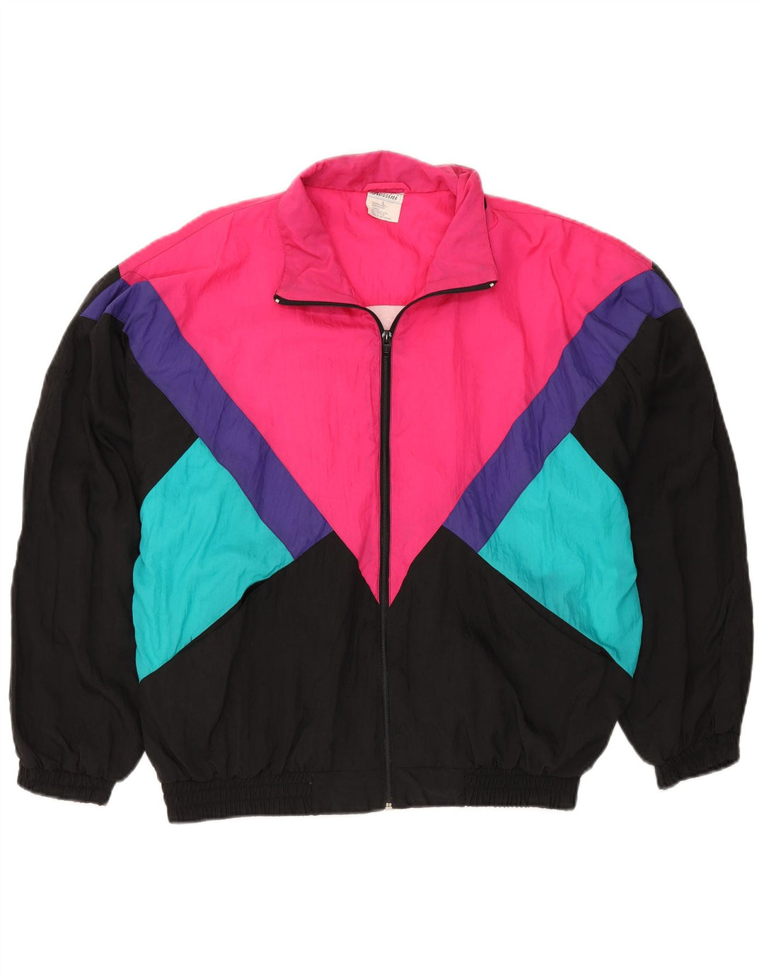 Jachetă de trening pentru femei VINTAGE UK 16, mare, negru, din nailon