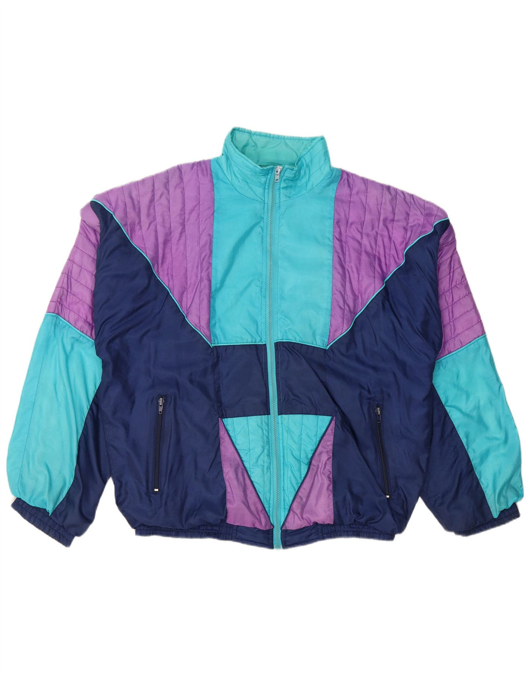 VINTAGE Trening cu grafică pentru bărbați. Jachetă medie multicoloră