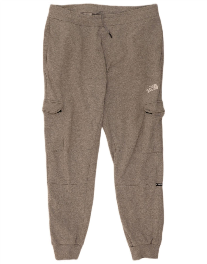 Pantaloni de trening The North Face pentru bărbați, cu grafică, pantaloni de jogging, gri mediu, pete
