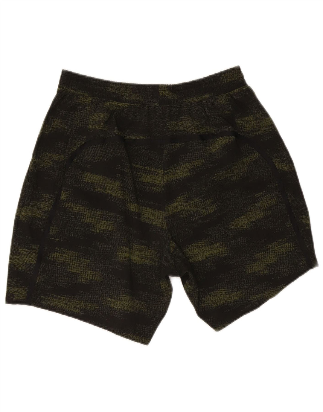 Lululemon Pantaloni scurți sport pentru bărbați, poliester camuflaj verde mediu