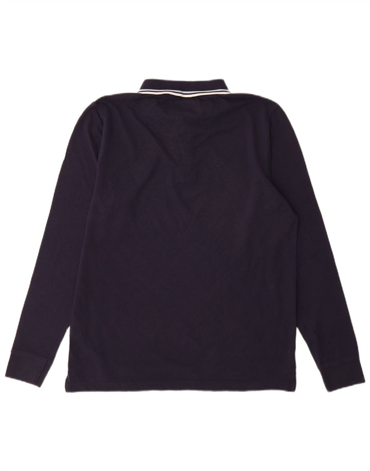 Cămașă polo cu mânecă lungă pentru bărbați Pierre Cardin, cu formă normală, albastru bleumarin mediu