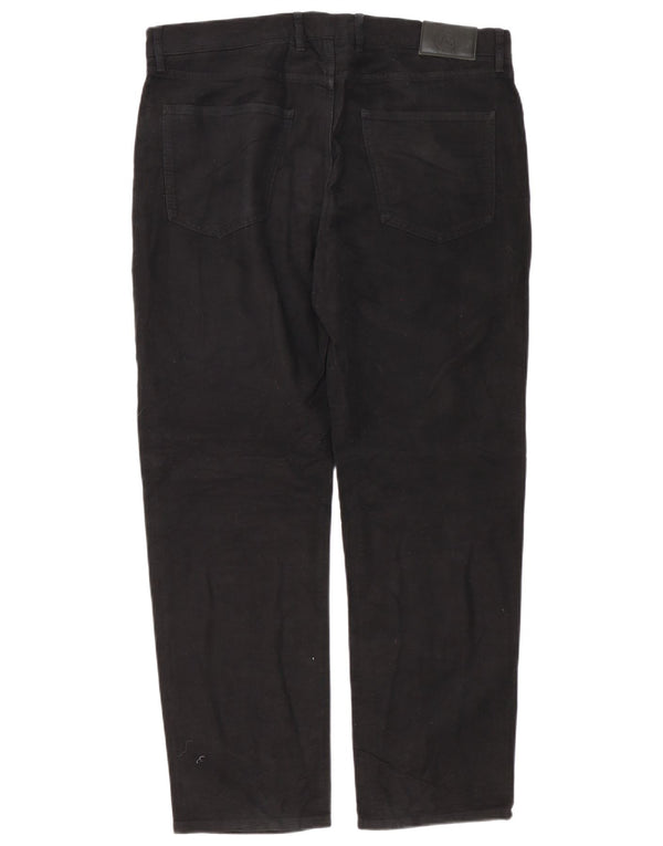 Pantaloni casual pentru bărbați Marks & Spencer, cu ajustare normală, L36 L31, bumbac negru