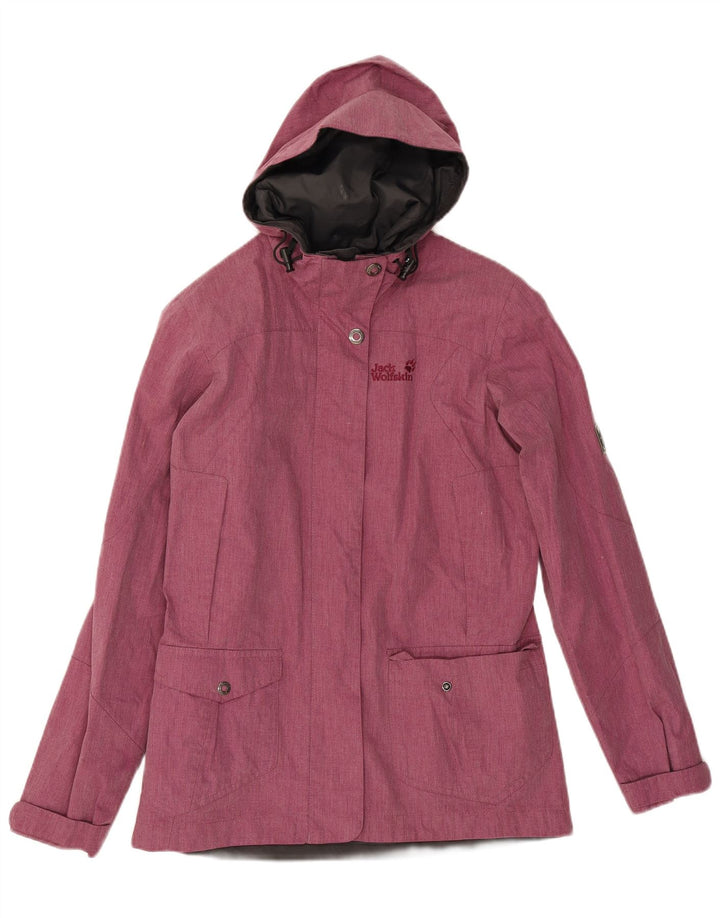 Jack Wolfskin jachetă de vânt pentru femei cu glugă, UK 10, poliester roz mic