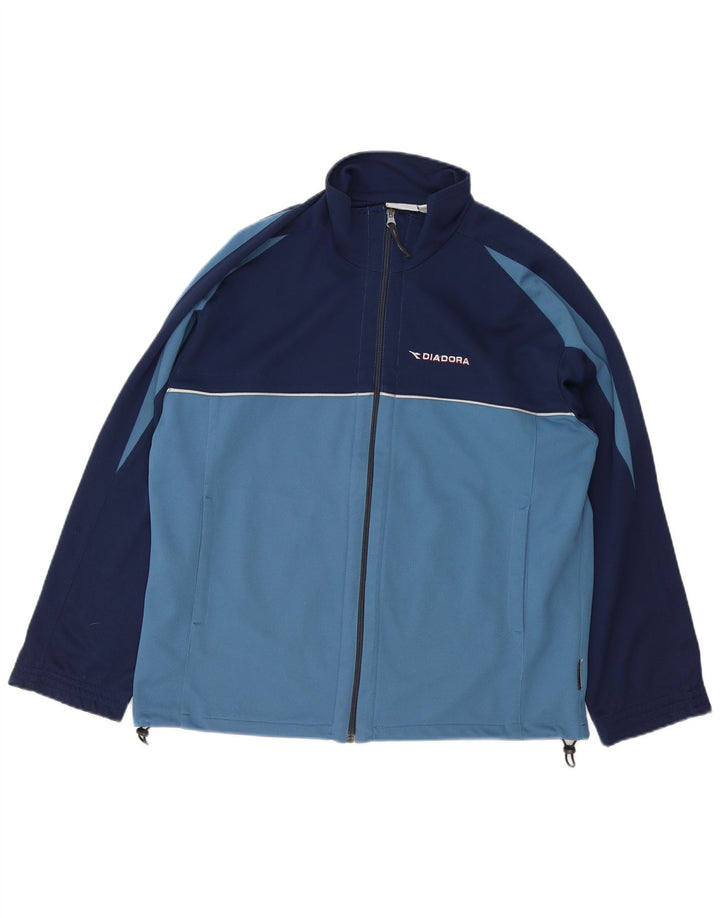 Jachetă de trening pentru bărbați Diadora, mare, albastru, poliester color bloc