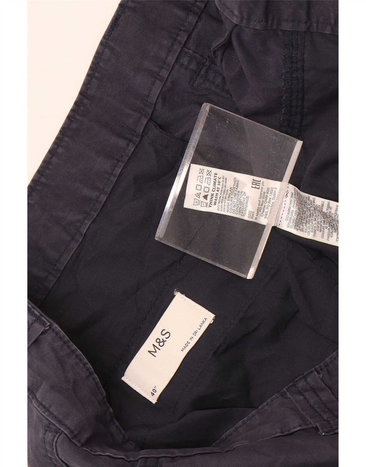 Pantaloni scurți cargo pentru bărbați Marks & Spencer W40 XL, bumbac bleumarin