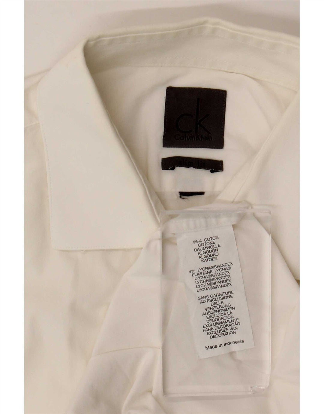 Cămașă cu mânecă scurtă pentru bărbați Calvin Klein, bumbac alb mediu