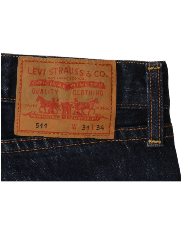 Blugi pentru bărbați Levi's 511 Slim W31 L27 Bumbac bleumarin