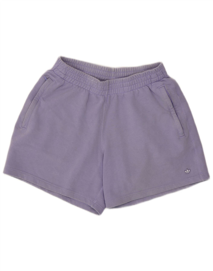 Pantaloni scurți sport ADIDAS pentru femei UK 10, bumbac violet mic