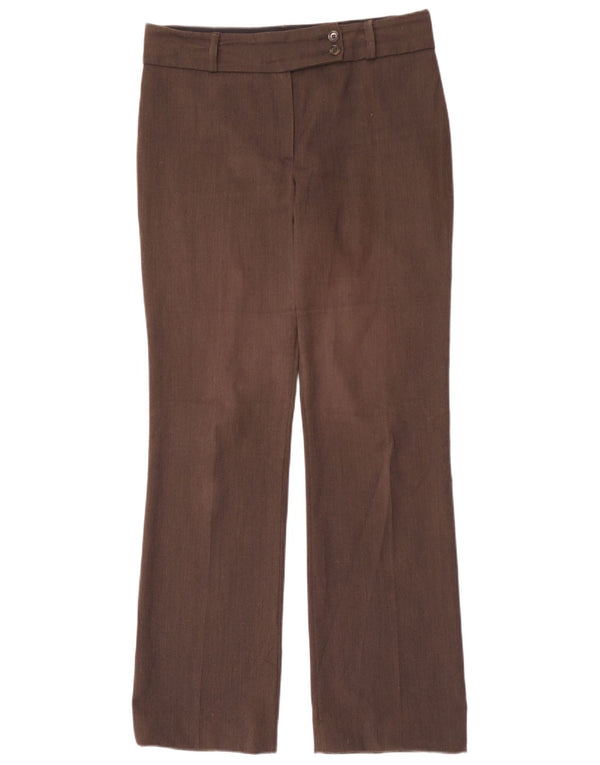 Marks & Spencer Pantaloni de costum bootcut pentru femei UK 10 Small W32 L31 Maro
