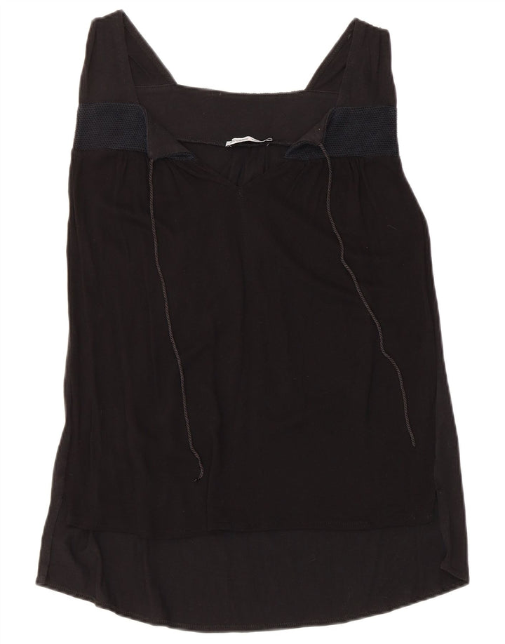 Top cu tunică fără mâneci pentru femei Zara UK 12 Medium Negru