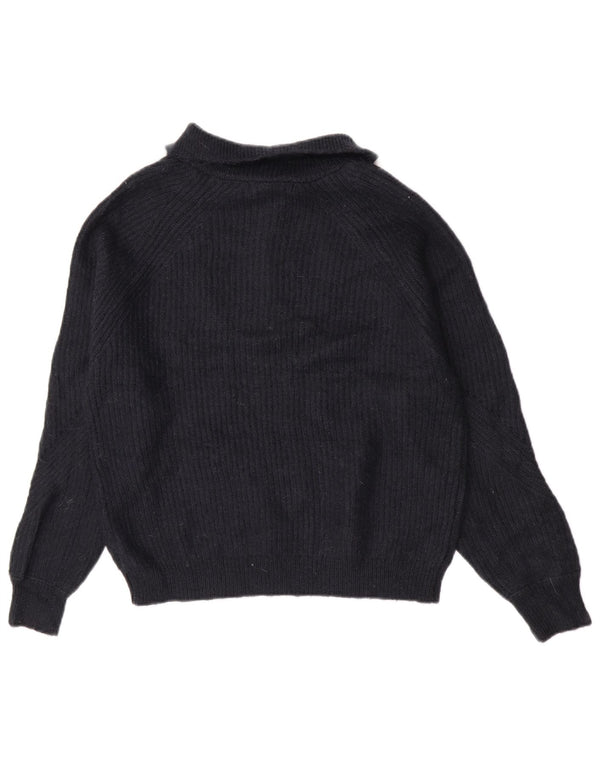 Pulover pentru femei Marks & Spencer, cu fermoar, cu gât, UK 14 Medium Bleumarin